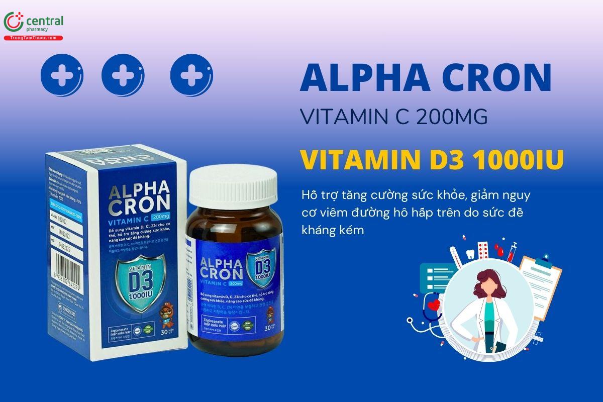 Alpha Cron hỗ trợ giảm nguy cơ viêm đường hô hấp trên do đề kháng kém