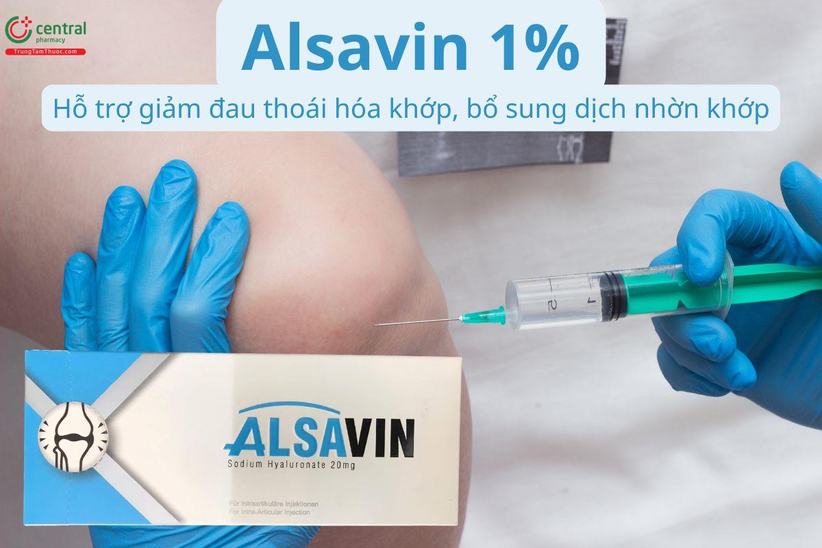 Alsavin 1% giúp giảm đau thoái hóa khớp, bổ sung dịch nhờn khớp