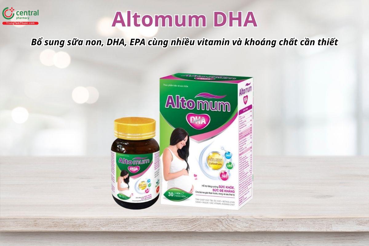 Altomum DHA bổ sung sữa non, DHA, EPA cùng nhiều vitamin và khoáng chất cần thiết cho cơ thể