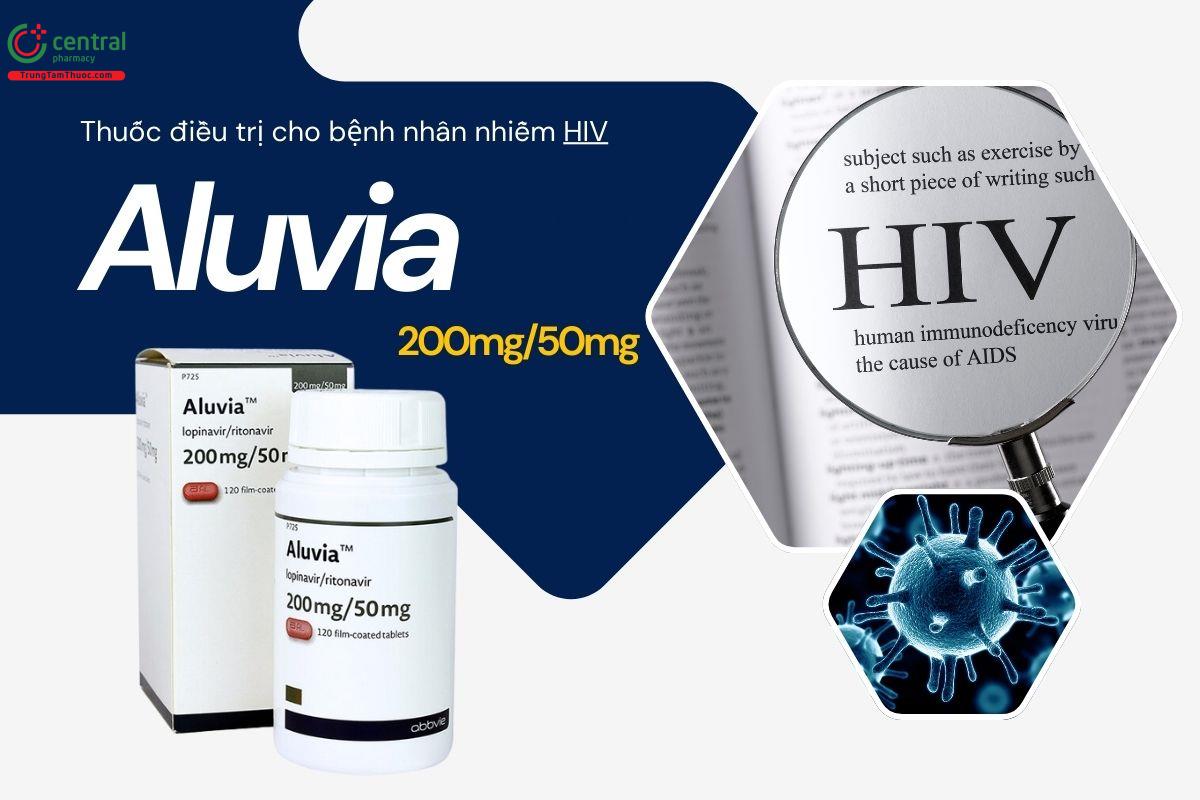 Thuốc Aluvia 200mg/50mg dùng điều trị cho bệnh nhân nhiễm HIV-1 (Hộp 120 viên)