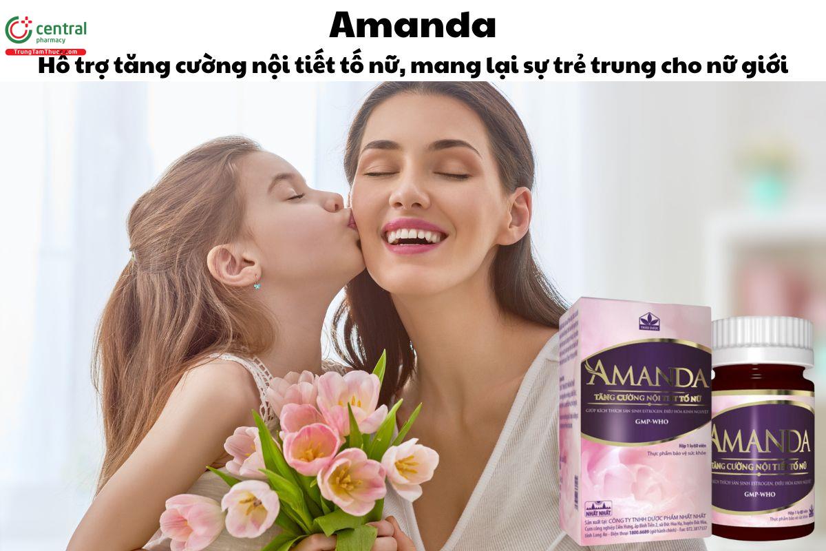 Amanda - Giúp tăng cường nội tiết tố nữ, điều hòa kinh nguyệt