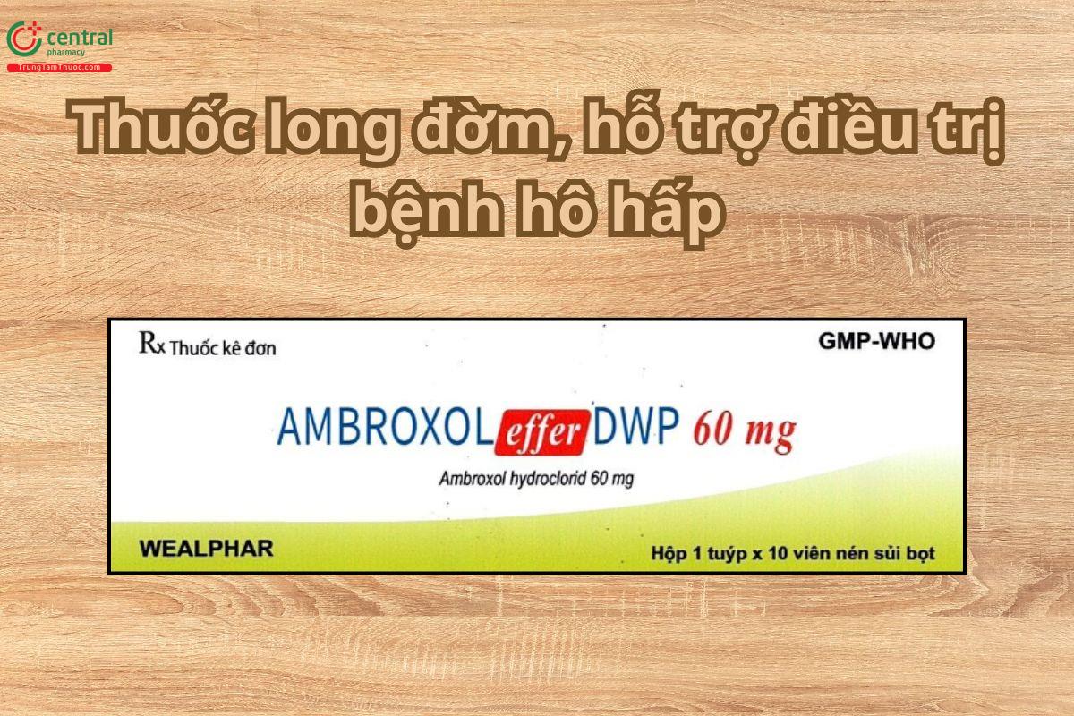Thuốc Ambroxol Effer DWP 60mg long đờm, hỗ trợ điều trị bệnh hô hấp