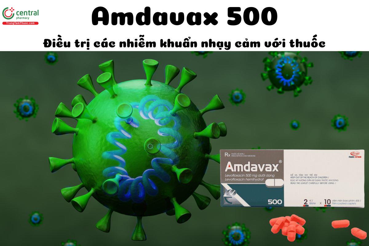 Thuốc Amdavax 500 - Điều trị các nhiễm khuẩn nhạy cảm với thuốc