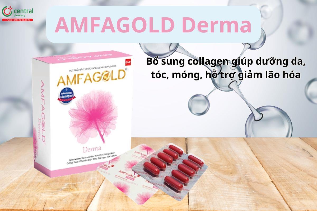 Amfagold Derma hỗ trợ tăng cường sức khỏe da, tóc, móng