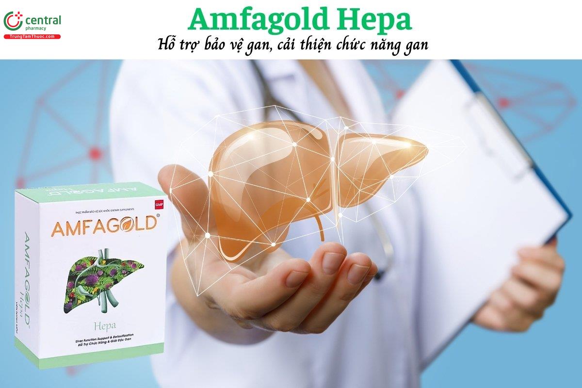 Amfagold Hepa - Hỗ trợ bảo vệ gan, góp phần cải thiện chức năng gan