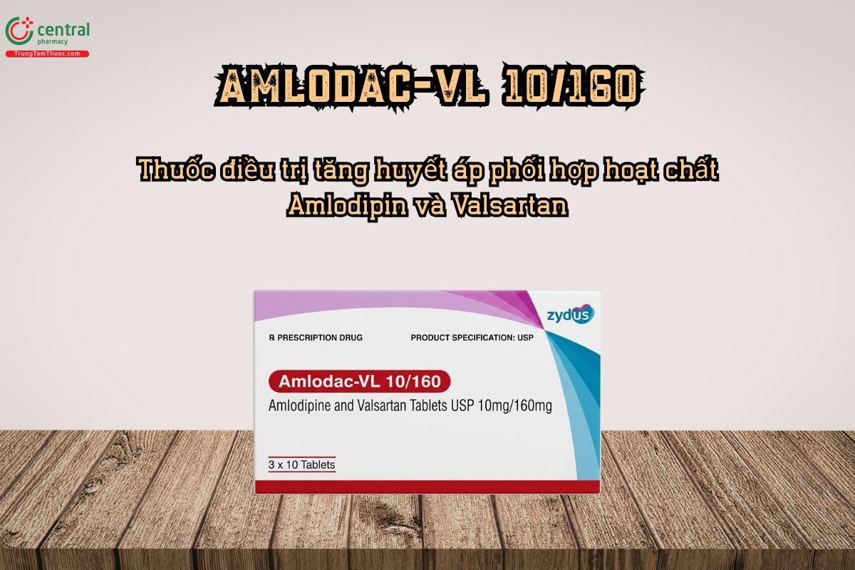  Thuốc điều trị tăng huyết áp Amlodac-VL 10/160 phối hợp hoạt chất Amlodipin và Valsartan