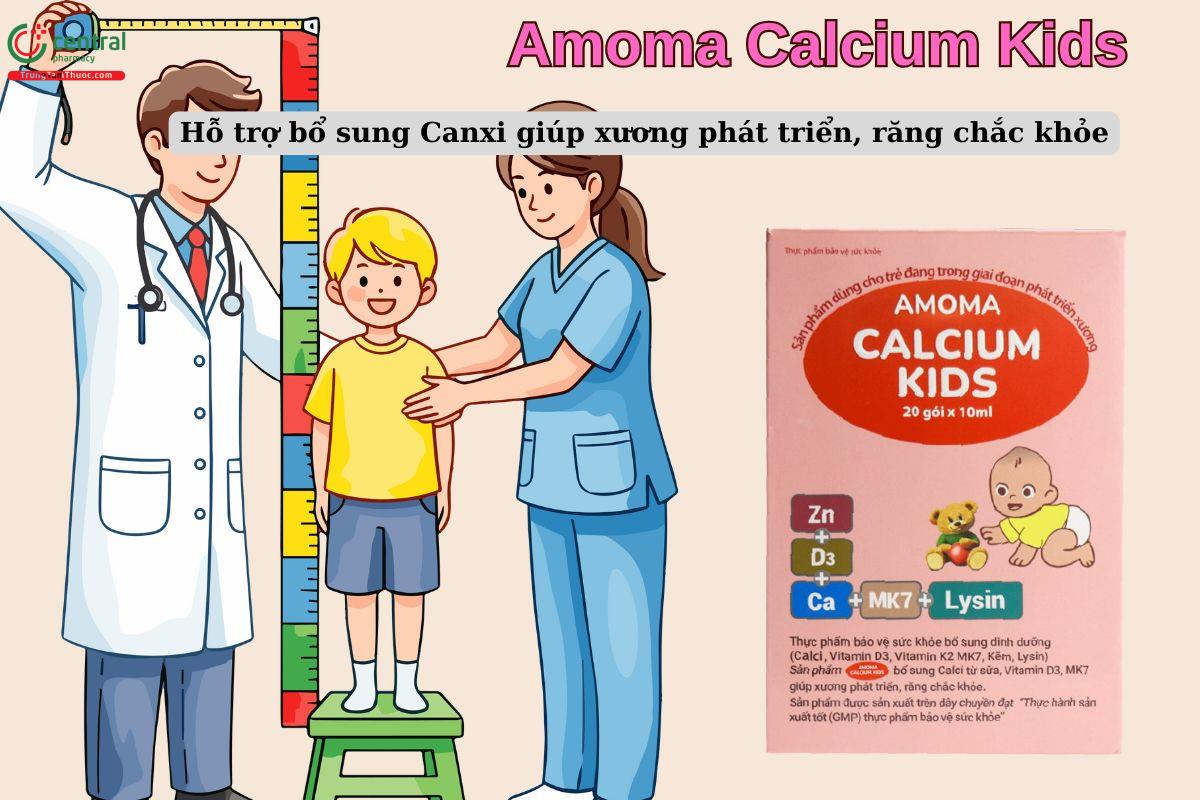 Amoma Calcium Kids giúp xương và răng của trẻ phát triển chắc khoẻ