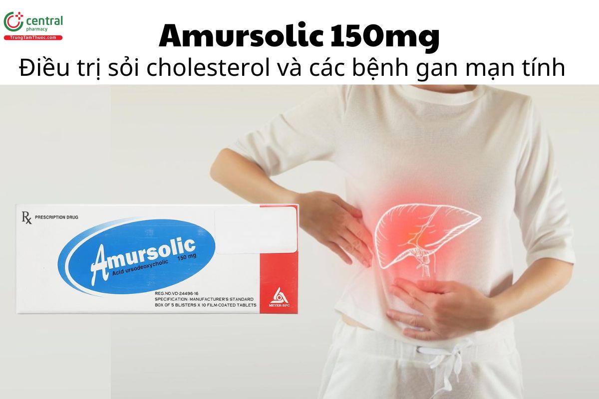 Thuốc Amursolic 150mg - Điều trị sỏi cholesterol và các bệnh gan mạn tính