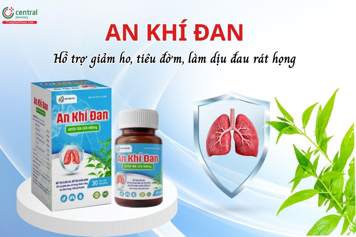 An Khí Đan hỗ trợ giảm ho, tiêu đờm và làm dịu đau rát họng
