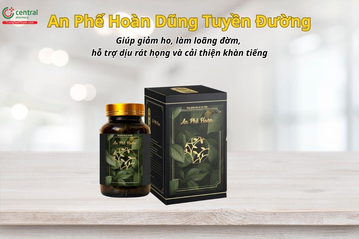 An Phế Hoàn Dũng Tuyền Đường giúp giảm ho, làm loãng đờm, hỗ trợ dịu rát họng và cải thiện khàn tiếng