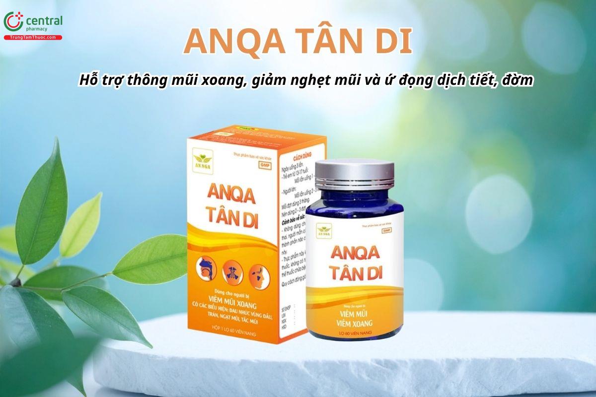 ANQA Tân Di hỗ trợ thông mũi xoang, giảm nghẹt mũi và ứ đọng dịch tiết, đờm