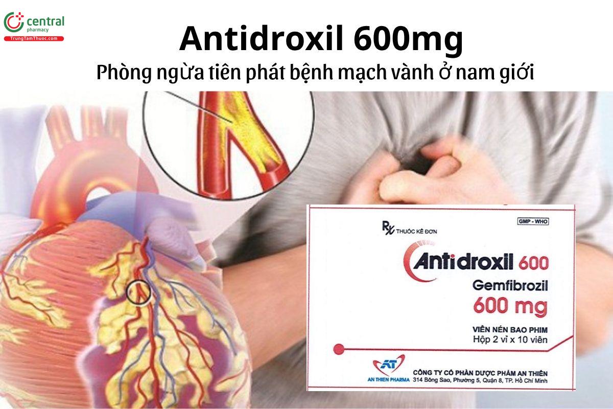 Thuốc Antidroxil 600mg - Phòng ngừa tiên phát bệnh mạch vành ở nam giới