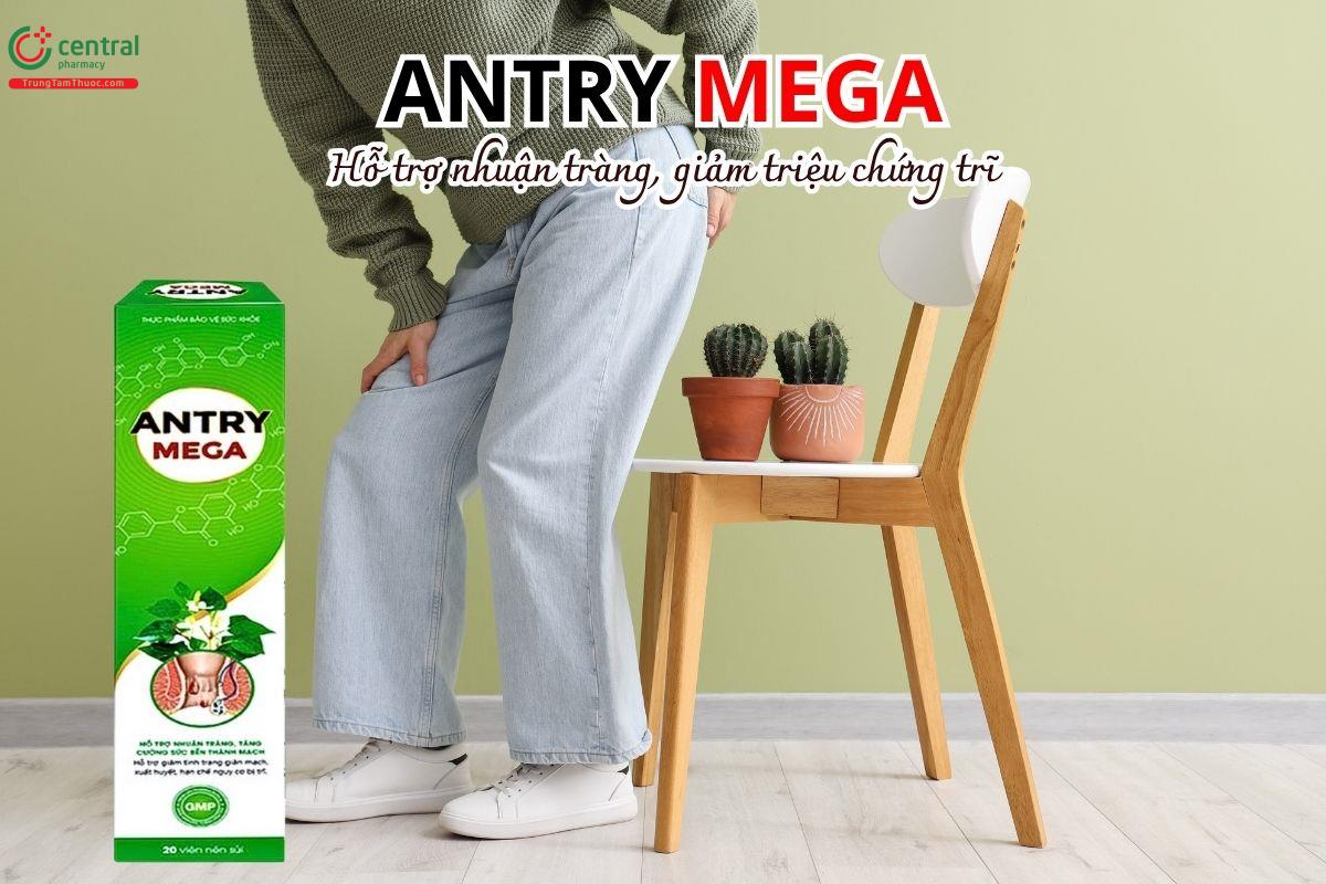Antry Mega hỗ trợ nhuận tràng và giảm triệu chứng trĩ