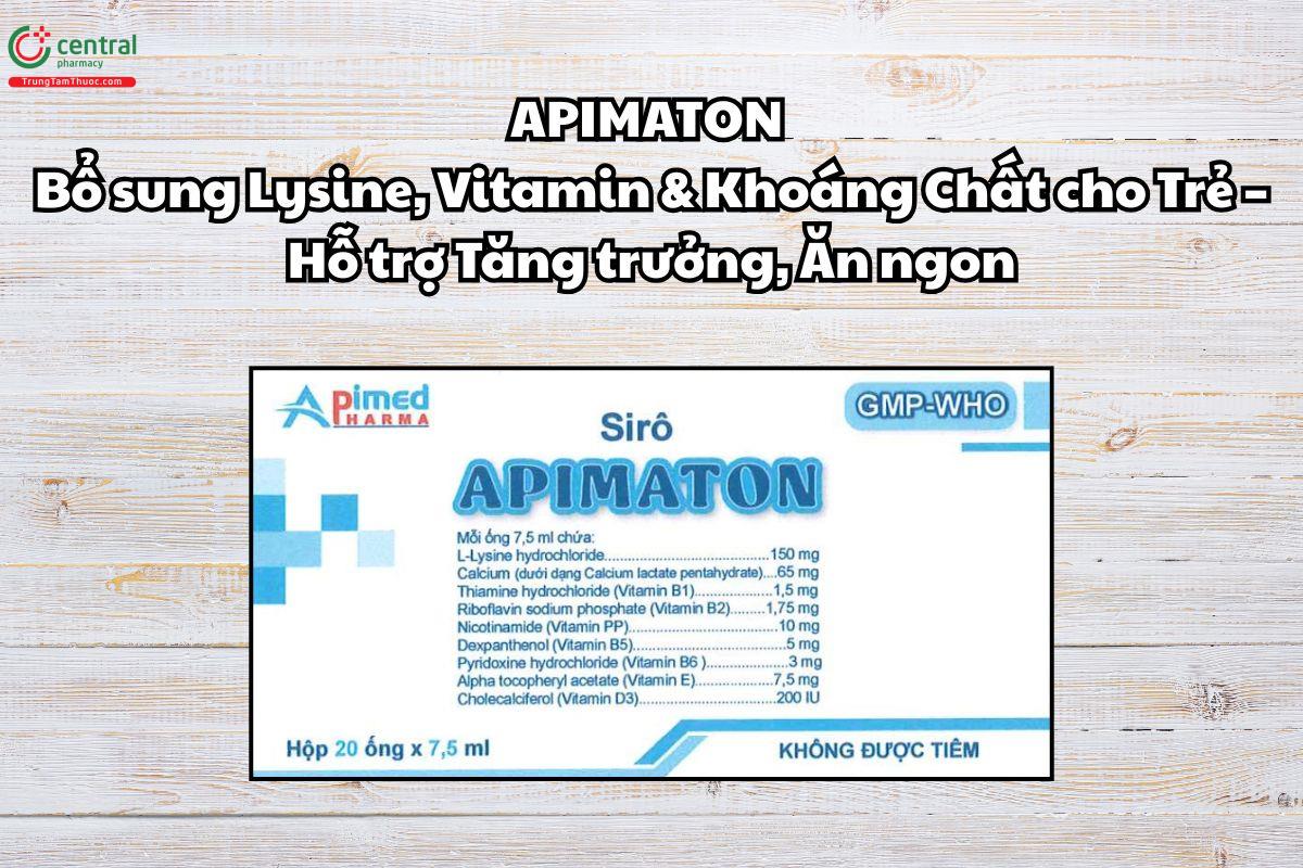 Thuốc Apimaton bổ sung Lysine, Vitamin & Khoáng Chất cho Trẻ