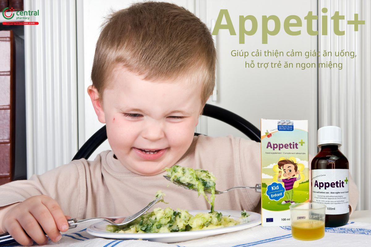 Appetit+ giúp cải thiện cảm giác ăn uống, hỗ trợ trẻ ăn ngon miệng