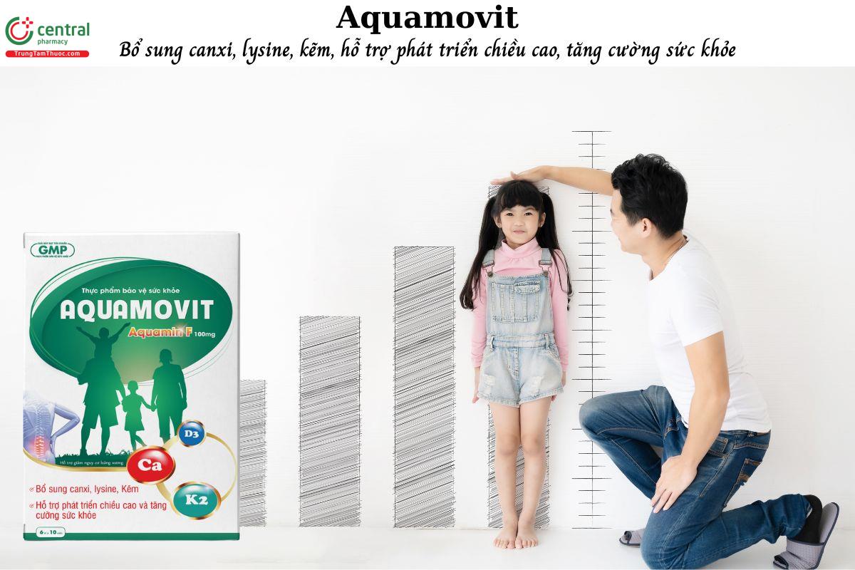 Aquamovit - Bổ sung canxi, lysine, kẽm, giúp bé cao lớn, khỏe mạnh