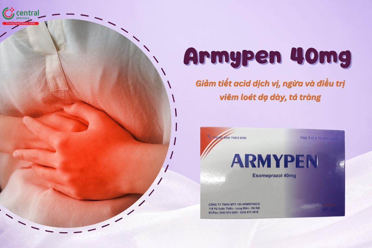 Thuốc Armypen 40mg phòng và điều trị viêm loét dạ dày - tá tràng