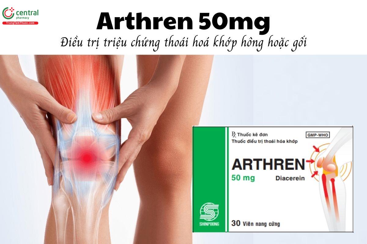 Thuốc Arthren 50mg - Điều trị triệu chứng thoái hoá khớp hông hoặc gối