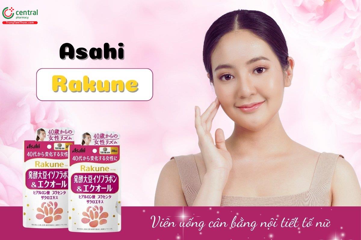 Viên uống cân bằng nội tiết tố nữ Asahi Rakune 28 viên - bí quyết lưu giữ thanh xuân