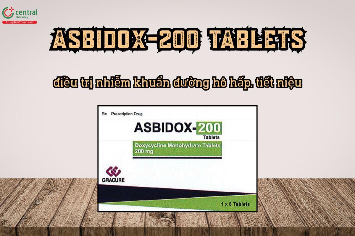 Điều trị nhiễm khuẩn bằng thuốc Asbidox-200 Tablets chứa hoạt chất Doxycyclin