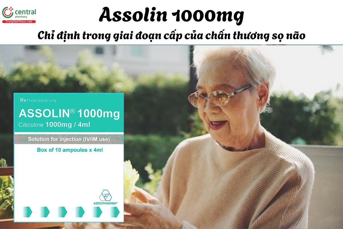 Thuốc Assolin 1000mg - Dùng trong giai đoạn cấp chấn thương sọ não