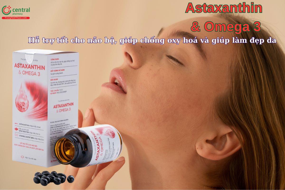 Viên uống Astaxanthin & Omega 3 tốt cho não bộ, tim mạch, làm đẹp da