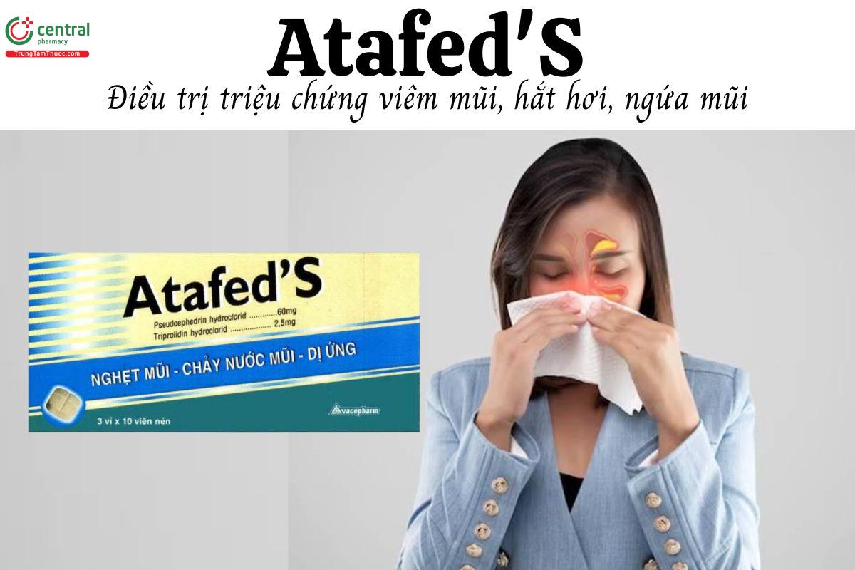 Thuốc Atafed'S - Điều trị triệu chứng viêm mũi, hắt hơi, ngứa mũi