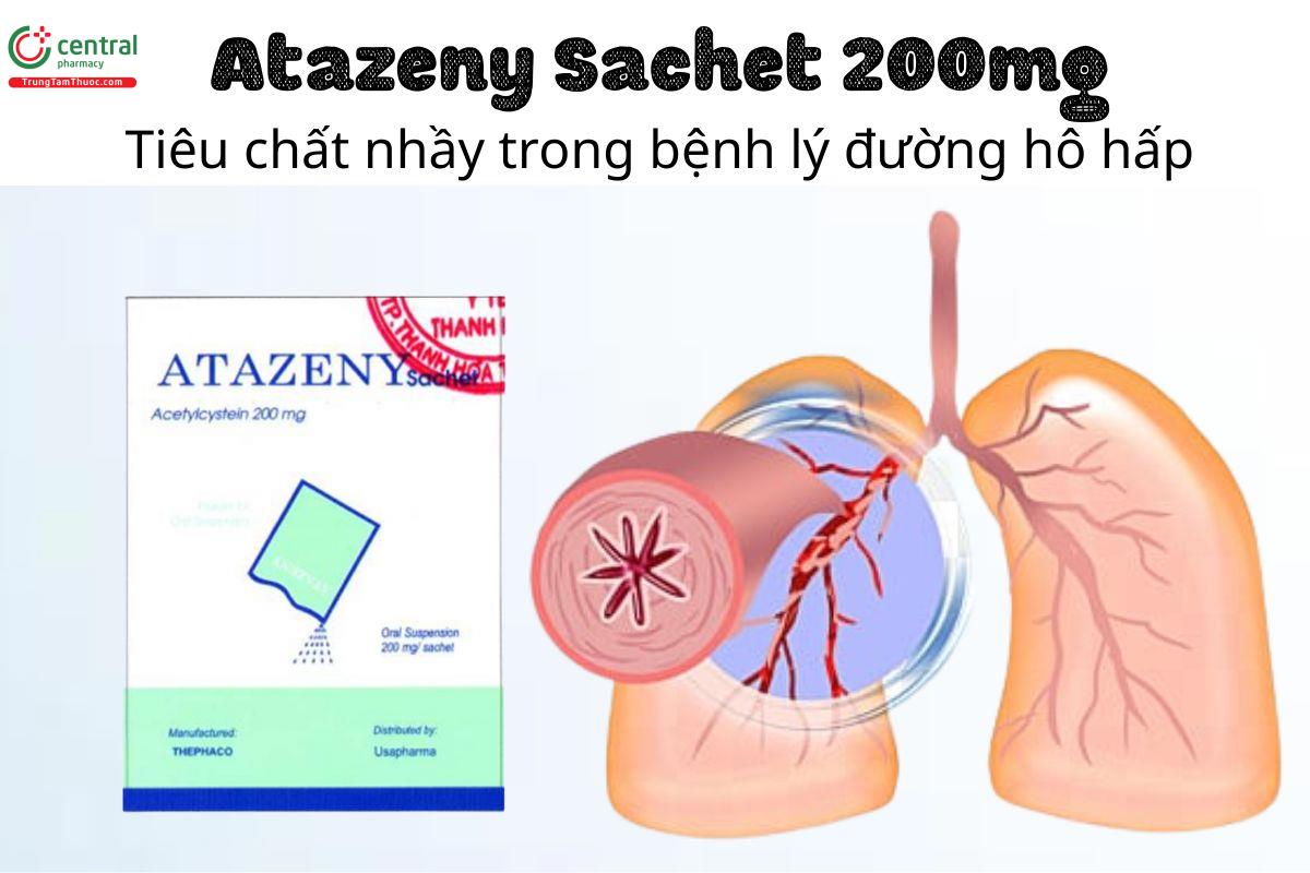Thuốc Atazeny Sachet 200mg - Tiêu chất nhầy trong bệnh lý đường hô hấp