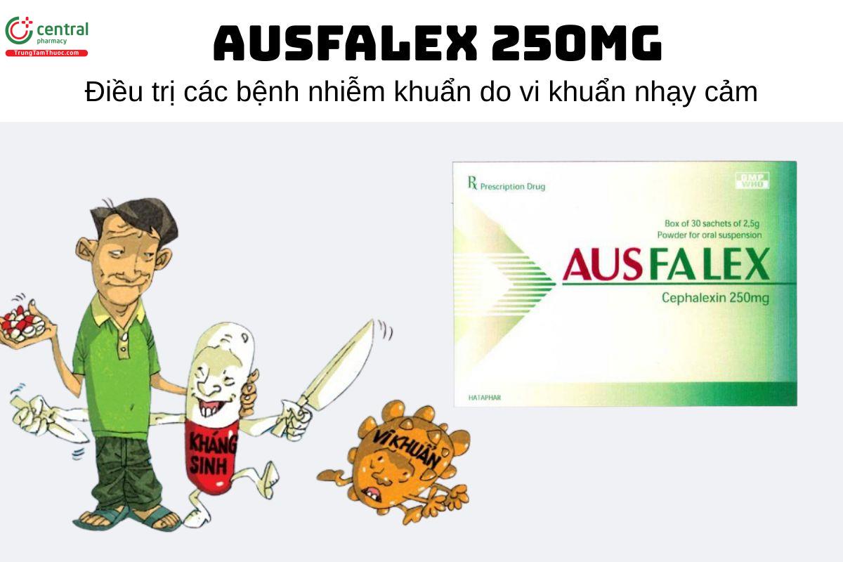 Thuốc Ausfalex 250mg - Điều trị các bệnh nhiễm khuẩn do vi khuẩn nhạy cảm