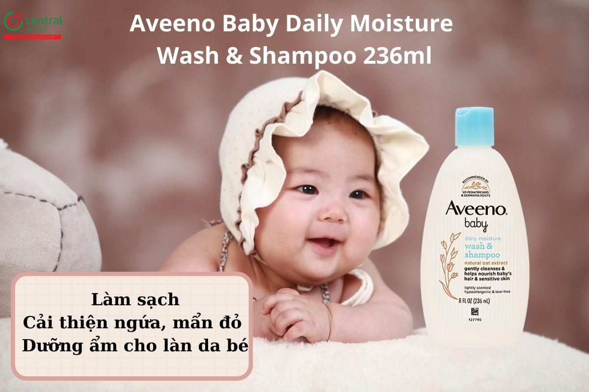 Aveeno Baby Daily Moisture Wash & Shampoo 236ml