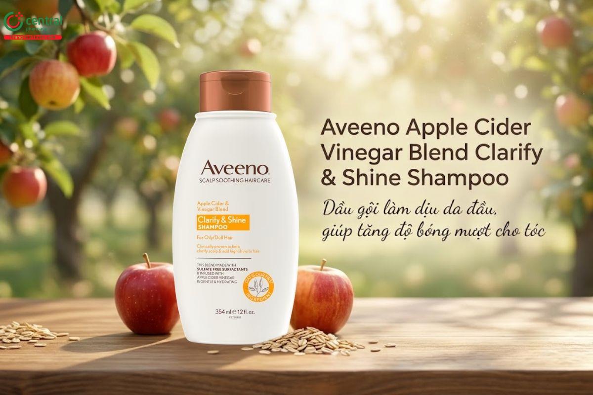 Dầu gội Aveeno Clarify & Shine Shampoo làm sạch tóc và da đầu hiệu quả