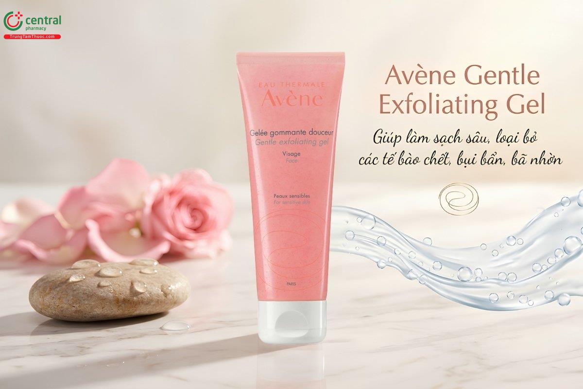 Gel tẩy tế bào chế Avène Gentle Exfoliating Gel làm sạch da hiệu quả
