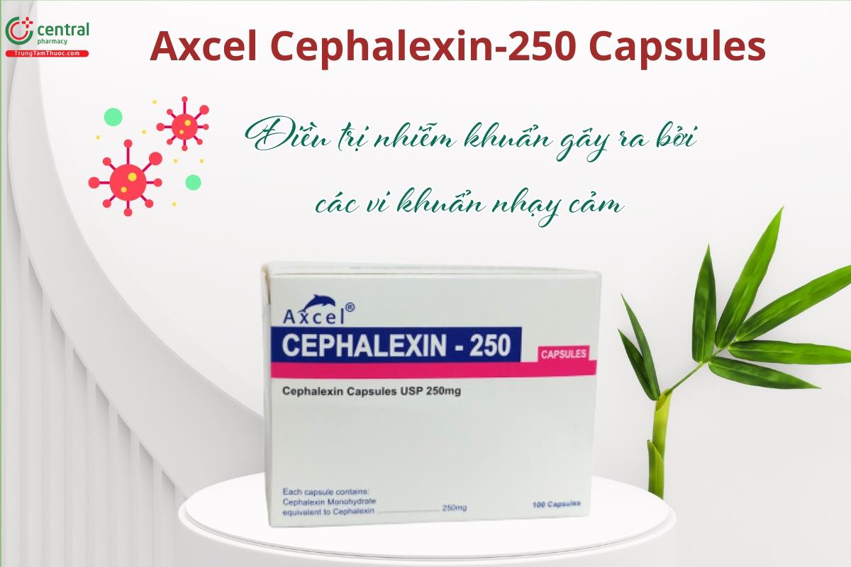 Thuốc Axcel Cephalexin-250 Capsules - Điều trị hiệu quả nhiễm khuẩn