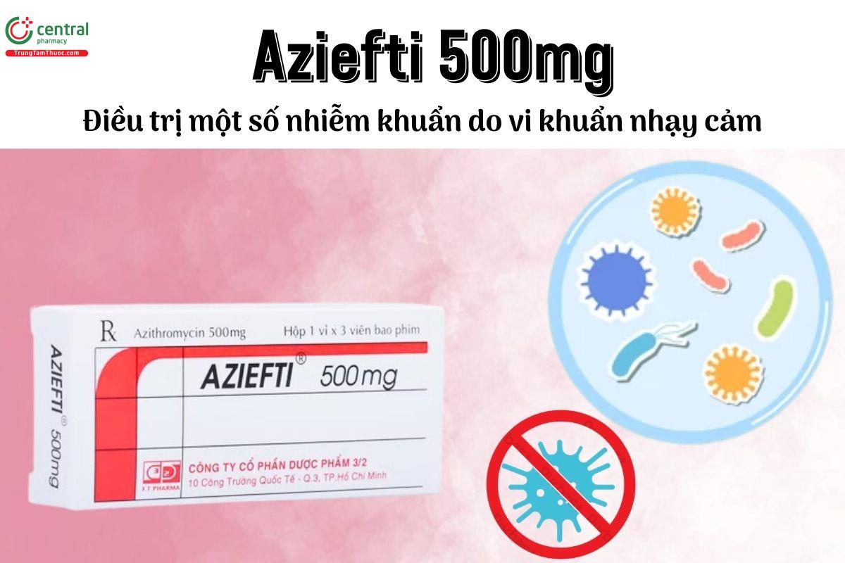 Thuốc Aziefti 500mg - Điều trị một số nhiễm khuẩn do vi khuẩn nhạy cảm
