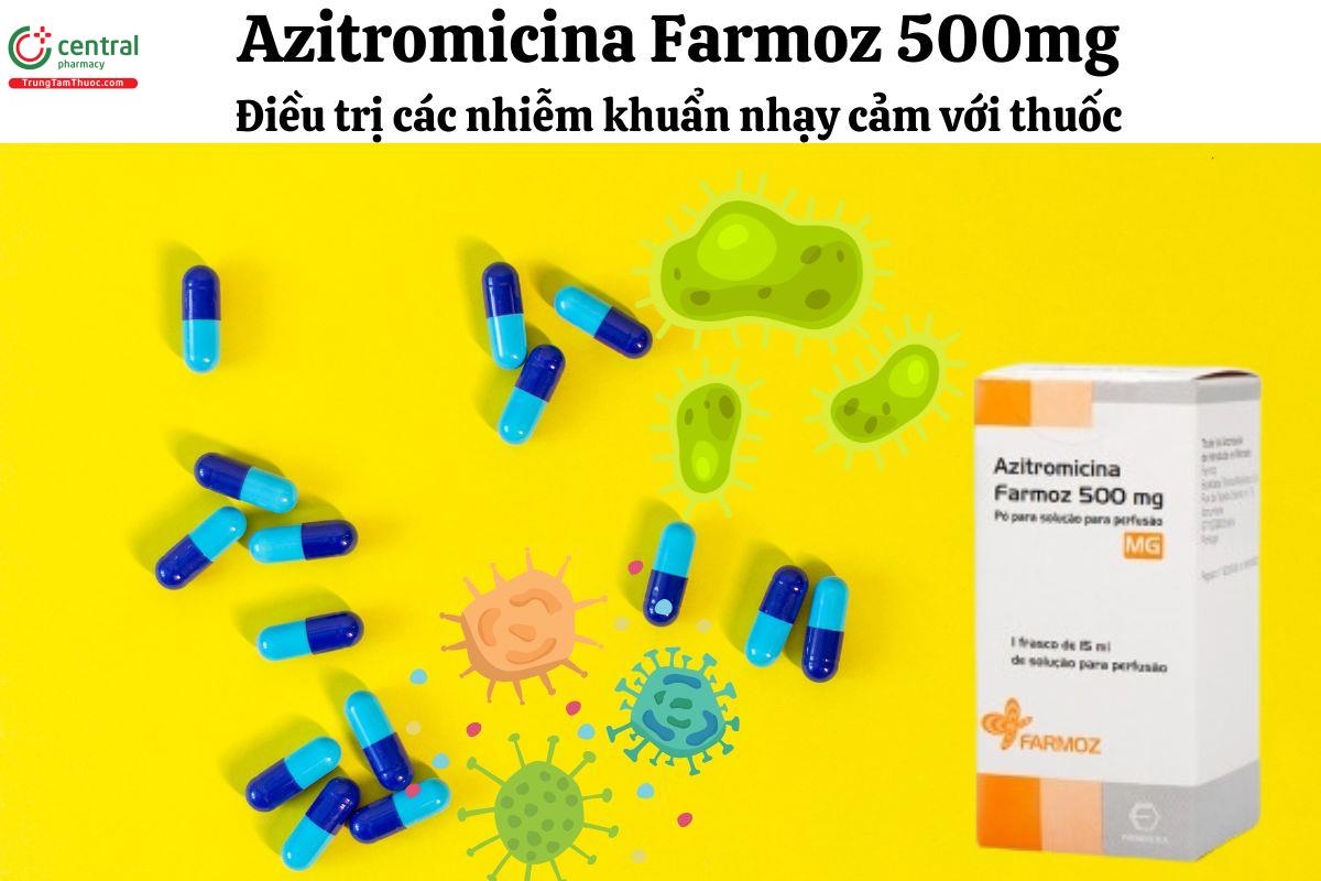 Thuốc Azitromicina Farmoz 500mg - Điều trị nhiễm khuẩn nhạy cảm với thuốc