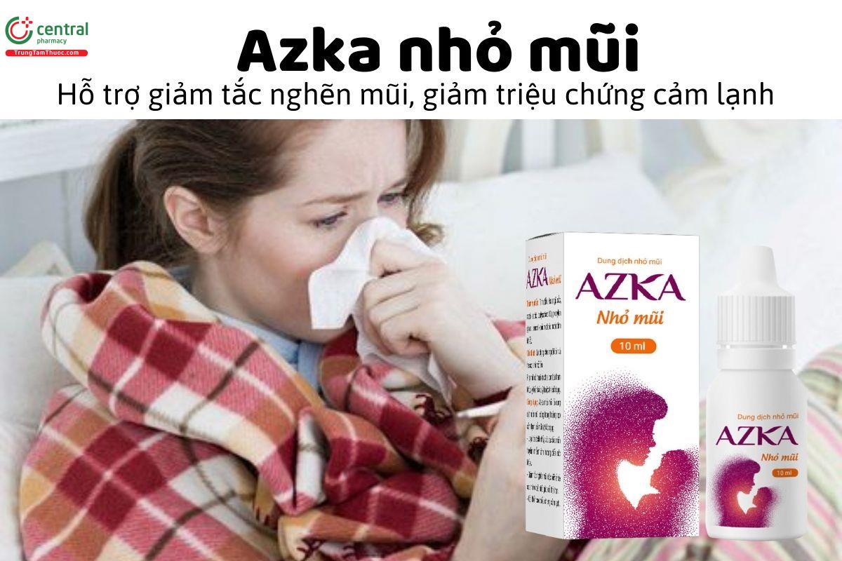 Azka nhỏ mũi - Hỗ trợ giảm tắc nghẽn mũi, giảm triệu chứng cảm lạnh
