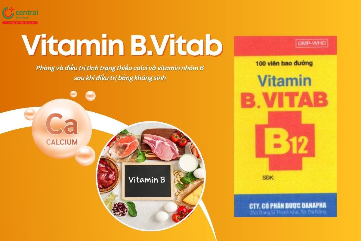 Thuốc B.Vitab Danapha điều trị thiếu Calci và Vitamin nhóm B