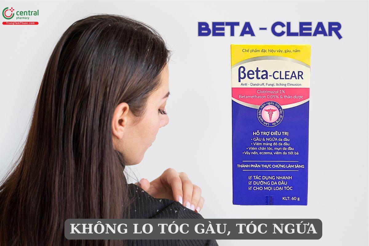 Dầu gội Beta-clear hỗ trợ điều trị gàu và ngứa da đầu