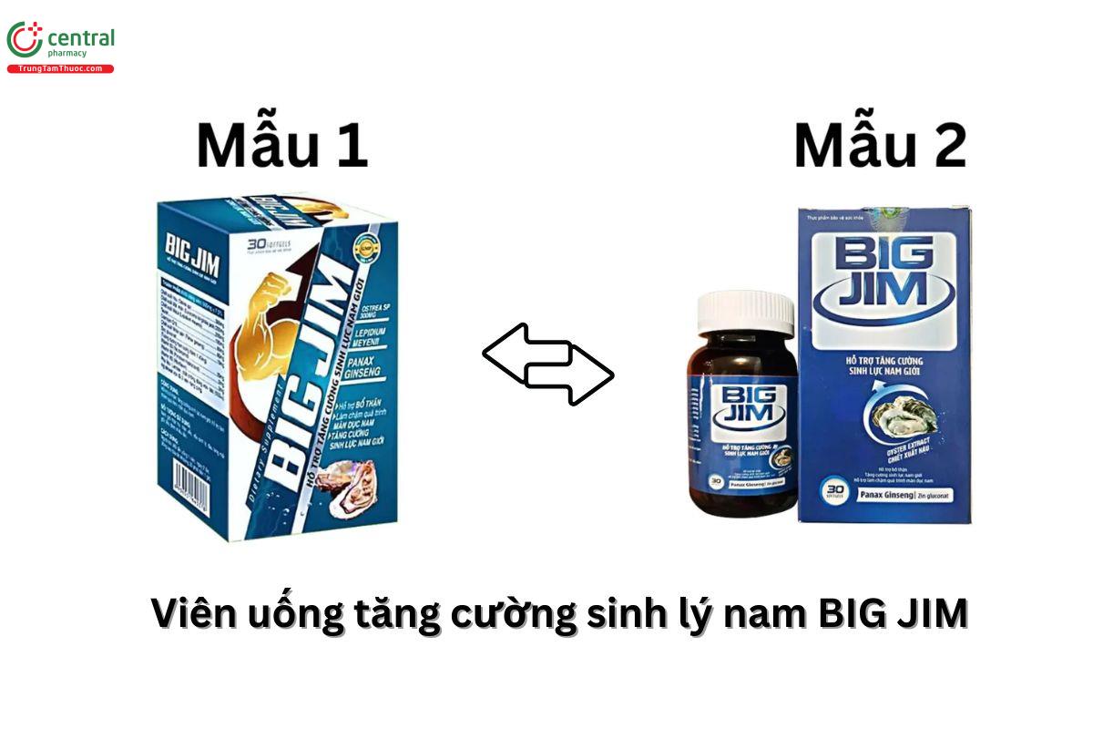 Mẫu mã bao bì sản phẩm tăng cường sinh lực nam giới Big Jim 