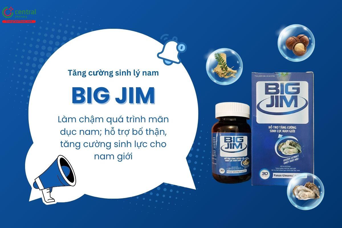 Big Jim bổ thận, tăng cường sinh lý nam giới (hộp 1 lọ 30 viên)