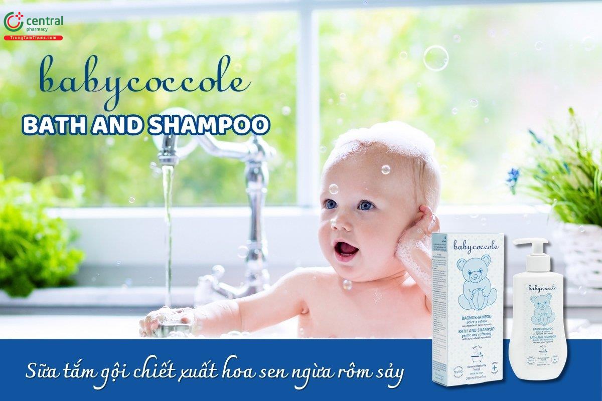 Sữa tắm gội chiết xuất hoa sen Babycoccole 0M+ giúp dưỡng ẩm, làm mềm da và tóc, mang lại cảm giác thư giãn với hương thơm nhẹ nhàng từ nước Ý, không gây cay mắt bé.