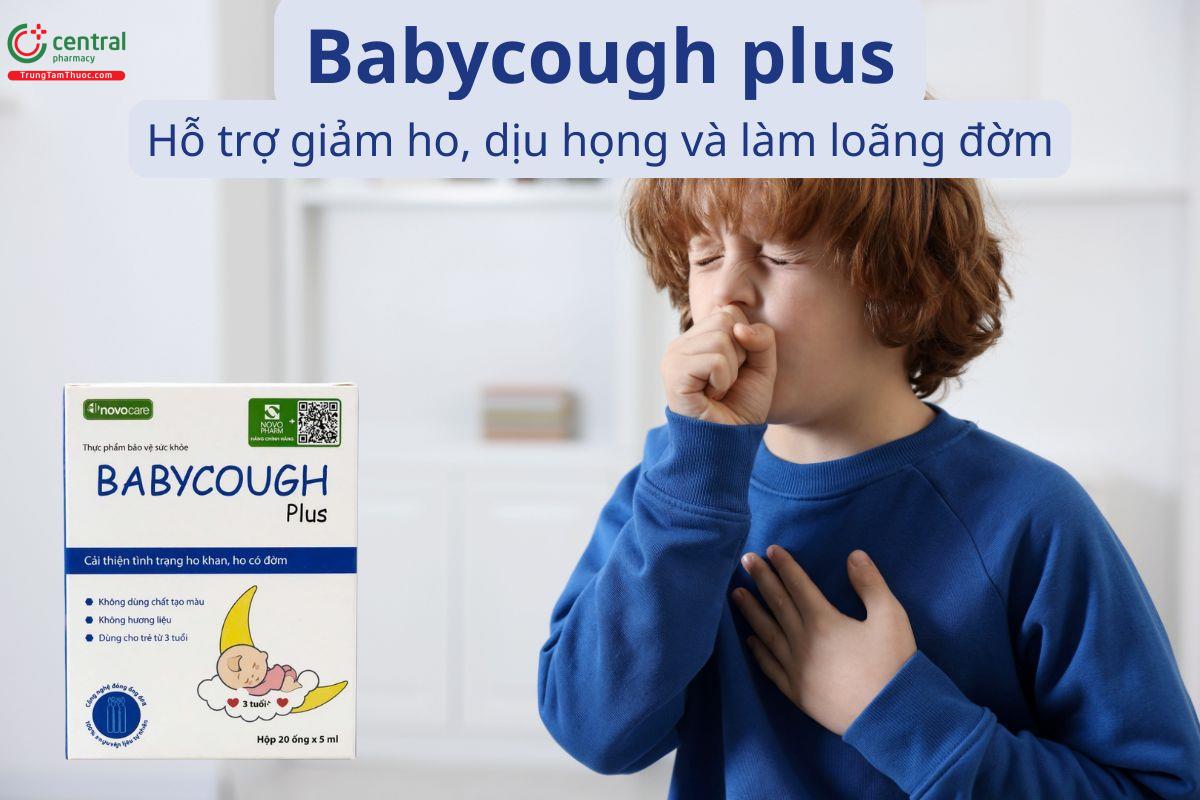 Babycough plus hỗ trợ giảm ho, dịu họng và làm loãng đờm