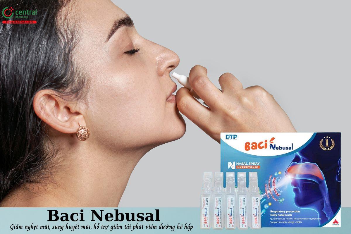 Baci Nebusal - tăng cường đề kháng đường hô hấp, giảm triệu chứng nghẹt mũi, sổ mũi