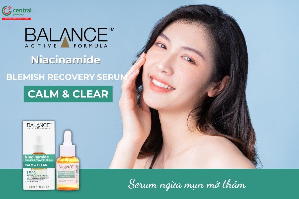 Balance Active Formula Niacinamide Blemish Recovery Serum giúp dưỡng da mặt hiệu quả, hỗ trợ làm sáng da