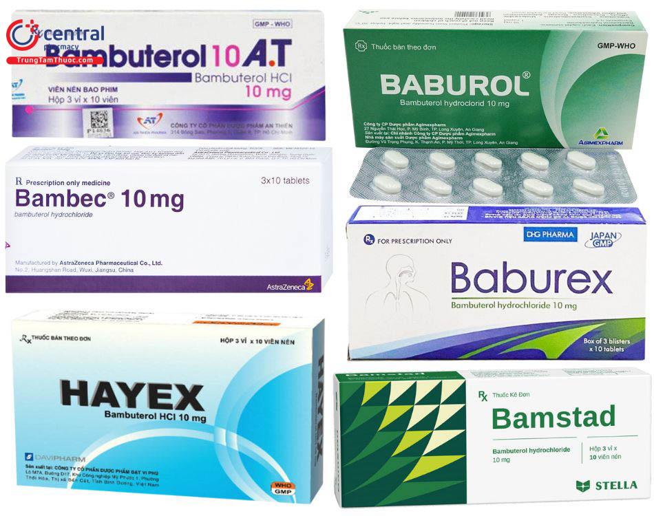 Các thuốc chứa Bambuterol