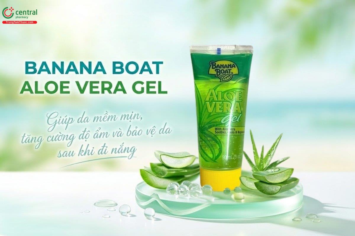 Gel nha đam Banana Boat Aloe Vera Gel làm dịu, bổ sung ẩm và bảo vệ da