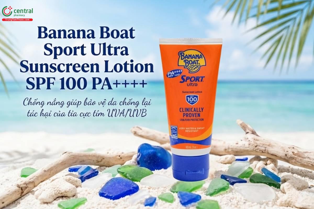 Kem chống nắng Banana Boat Sport Ultra SPF 100 PA++++ 90ml bảo vệ tốt cho da