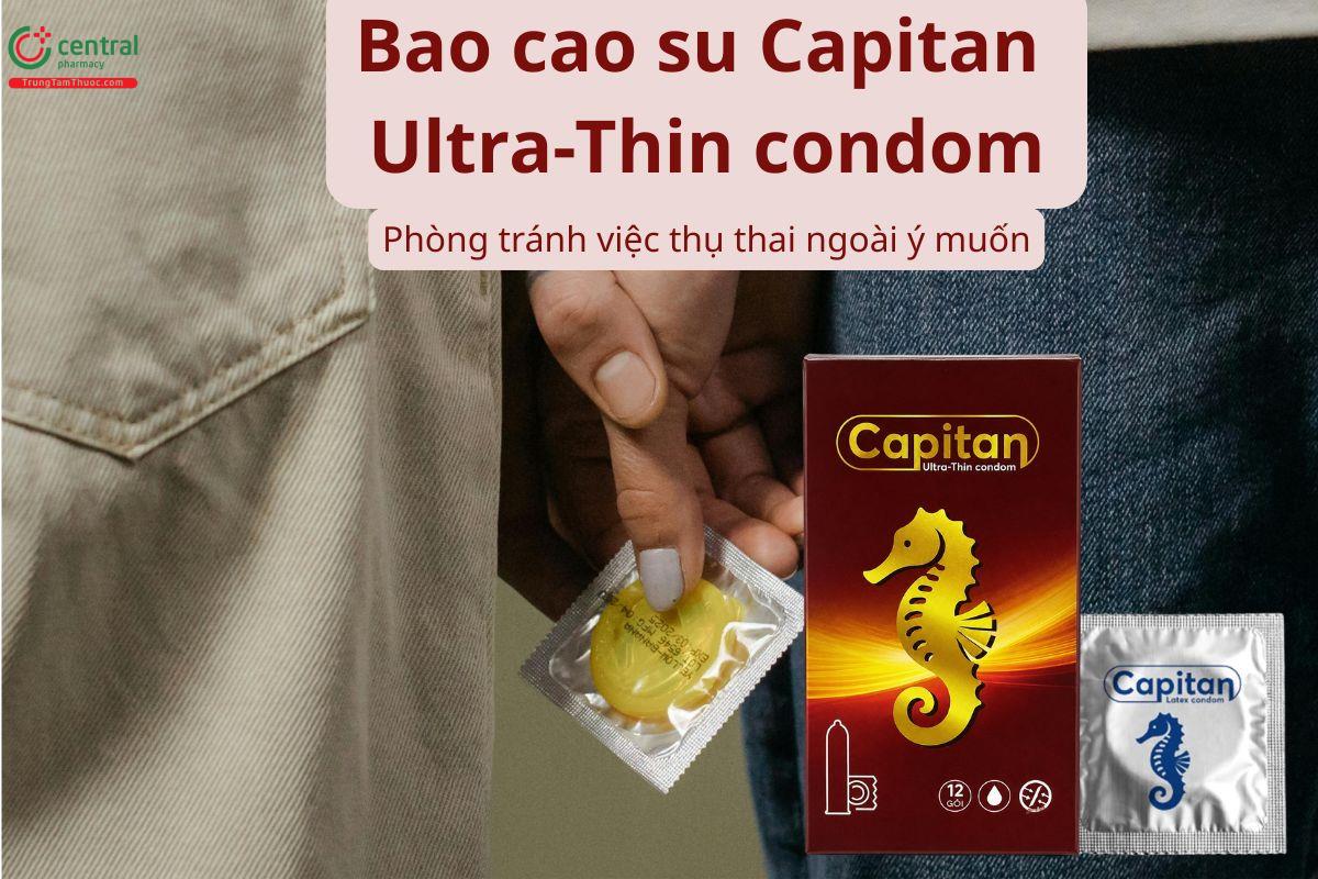 Bao cao su Capitan Ultra-Thin condom hỗ trợ tránh việc thụ thai ngoài ý muốn