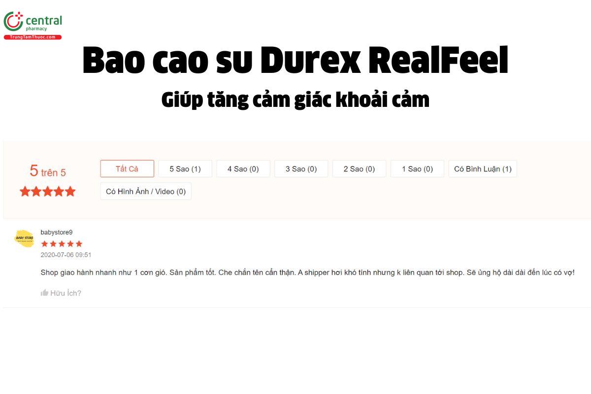 Bao cao su Durex RealFeel