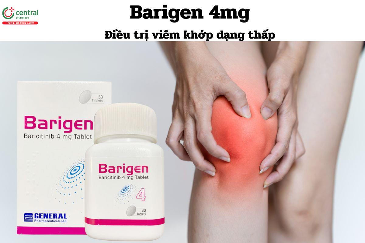 Thuốc Barigen 4mg - Điều trị viêm khớp dạng thấp hoạt động nghiêm trọng